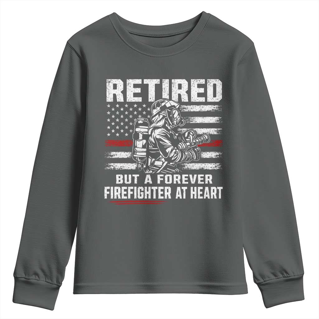 Retired Firefighter Youth Sweatshirt Fireman Pride 911 Rescue Retirement Gift