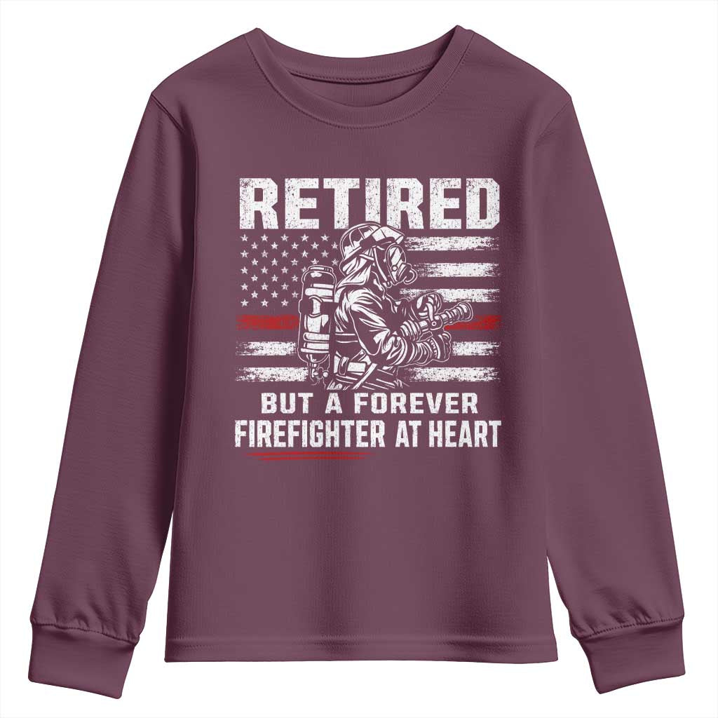 Retired Firefighter Youth Sweatshirt Fireman Pride 911 Rescue Retirement Gift