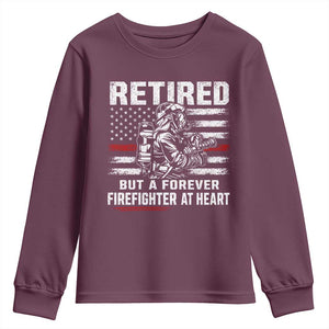 Retired Firefighter Youth Sweatshirt Fireman Pride 911 Rescue Retirement Gift
