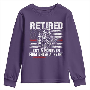 Retired Firefighter Youth Sweatshirt Fireman Pride 911 Rescue Retirement Gift