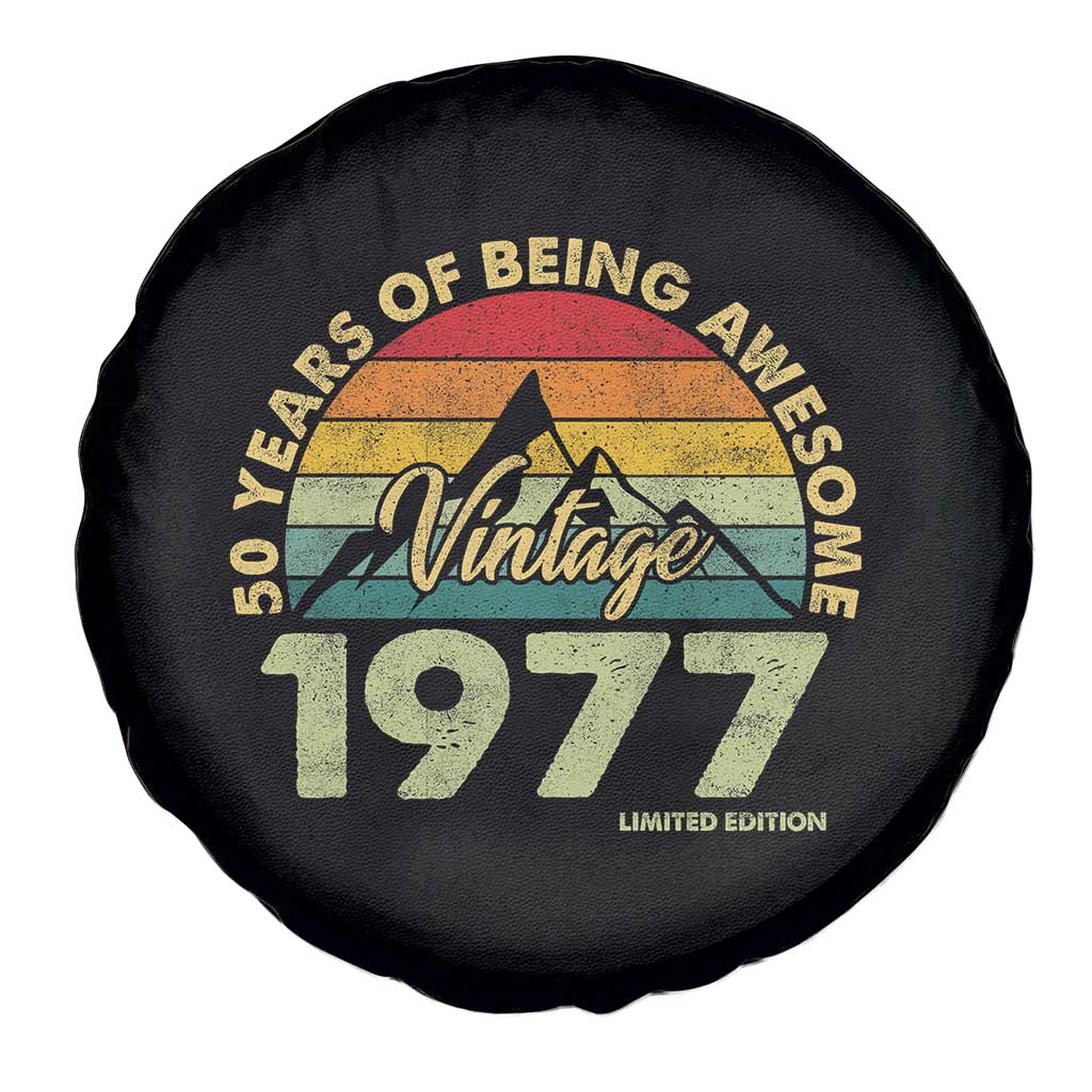50th Birthday Spare Tire Cover Vintage 1977 Limited Edition 50 Year Old Gift