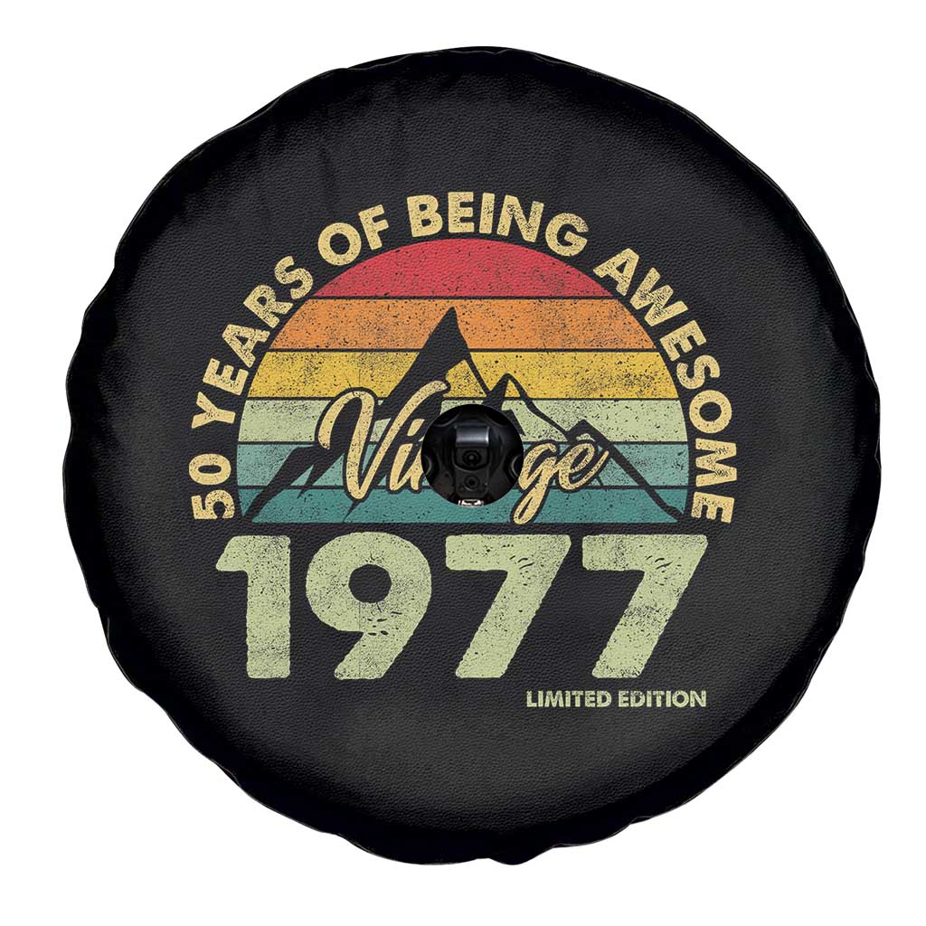 50th Birthday Spare Tire Cover Vintage 1977 Limited Edition 50 Year Old Gift