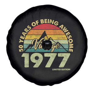 50th Birthday Spare Tire Cover Vintage 1977 Limited Edition 50 Year Old Gift