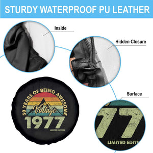 50th Birthday Spare Tire Cover Vintage 1977 Limited Edition 50 Year Old Gift
