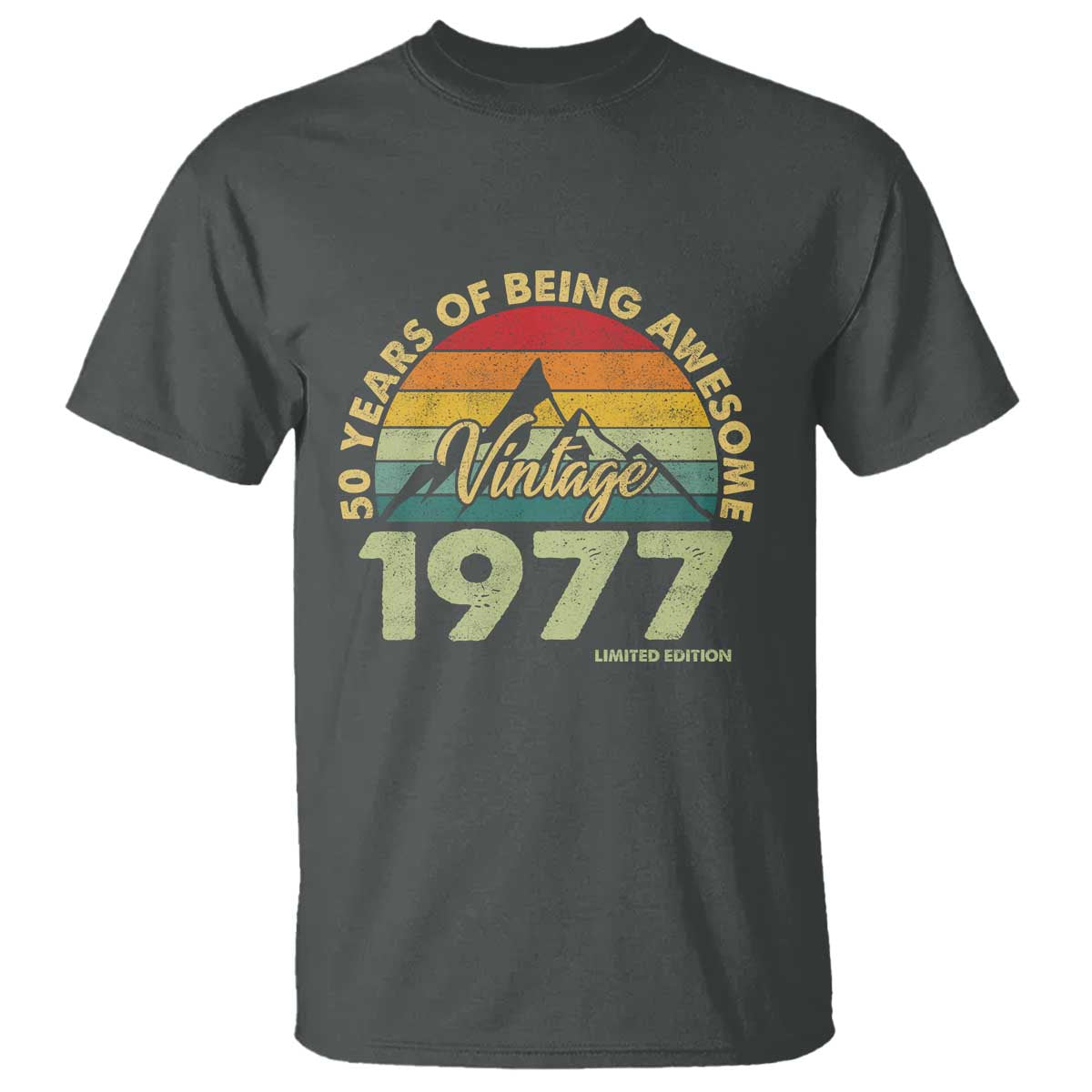 50th Birthday T Shirt Vintage 1977 Limited Edition 50 Year Old Gift