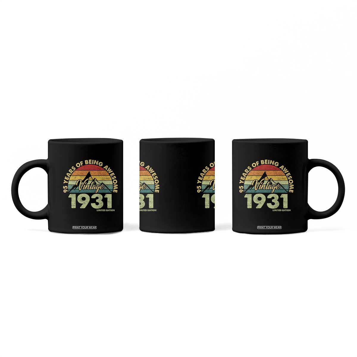 95th Birthday Coffee Mug Vintage 1931 Limited Edition 95 Year Old Gift