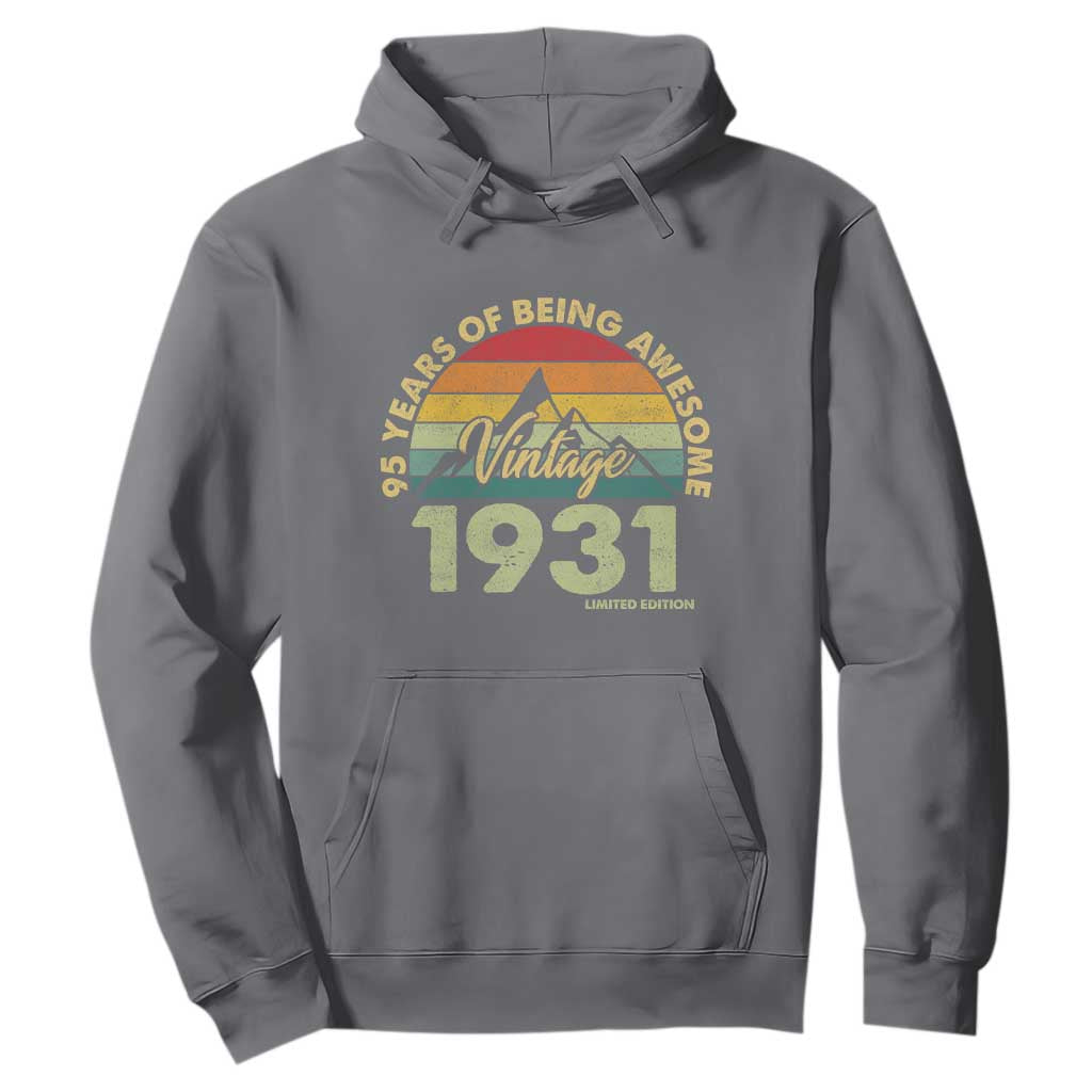 95th Birthday Hoodie Vintage 1931 Limited Edition 95 Year Old Gift
