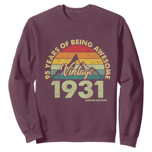 95th Birthday Sweatshirt Vintage 1931 Limited Edition 95 Year Old Gift
