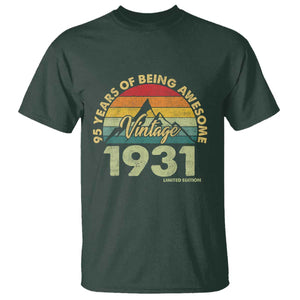 95th Birthday T Shirt Vintage 1931 Limited Edition 95 Year Old Gift