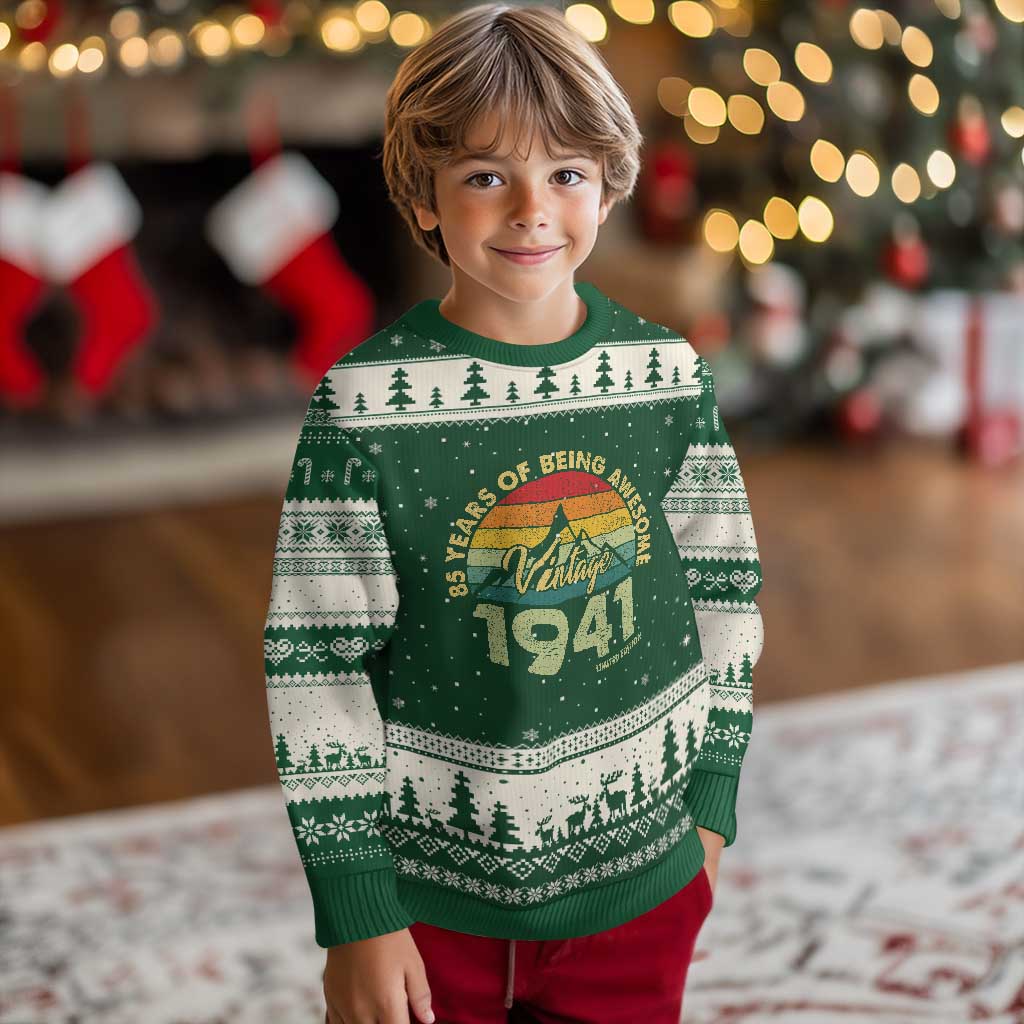 85th Birthday Ugly Christmas Sweater Vintage 1941 Limited Edition 85 Year Old Gift