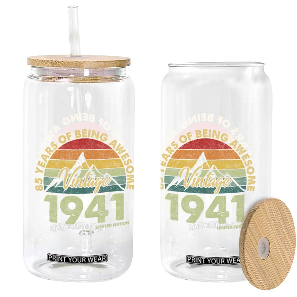 85th Birthday Glass Can Vintage 1941 Limited Edition 85 Year Old Gift