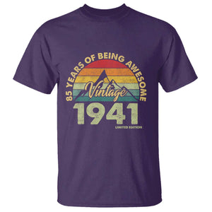 85th Birthday T Shirt Vintage 1941 Limited Edition 85 Year Old Gift