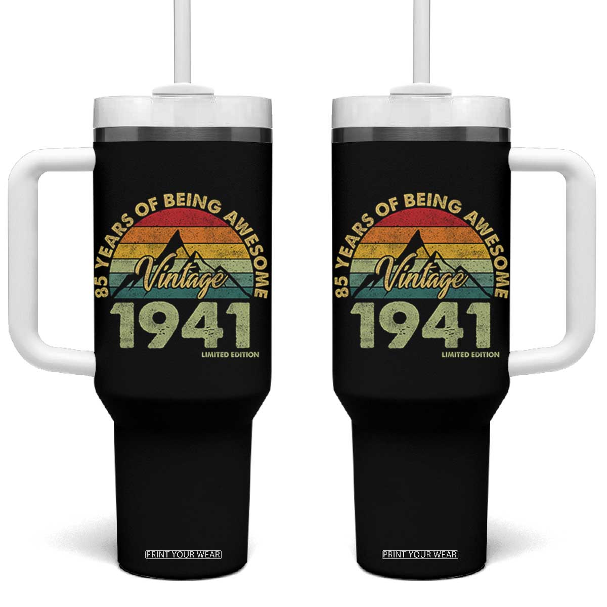 85th Birthday Tumbler With Handle Vintage 1941 Limited Edition 85 Year Old Gift