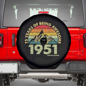 75th Birthday Spare Tire Cover Vintage 1951 Limited Edition 75 Year Old Gift