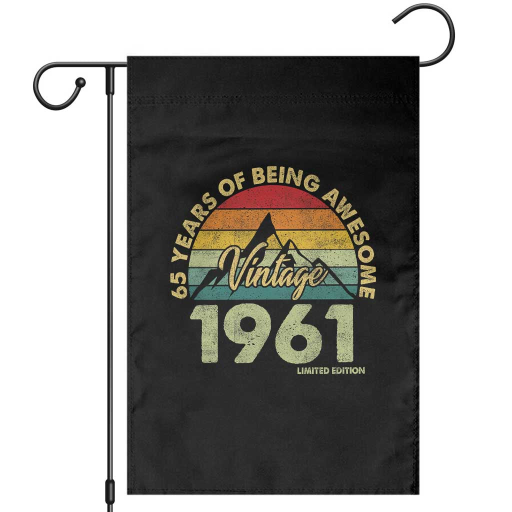 65th Birthday Garden Flag Vintage 1961 Limited Edition 65 Year Old Gift