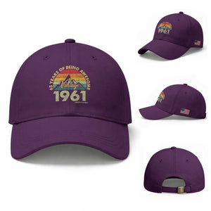 65th Birthday Baseball Cap Vintage 1961 Limited Edition 65 Year Old Gift