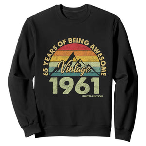 65th Birthday Sweatshirt Vintage 1961 Limited Edition 65 Year Old Gift