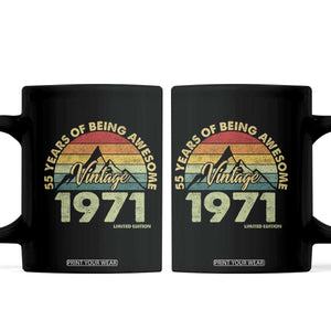 55th Birthday Coffee Mug Vintage 1971 Limited Edition 55 Year Old Gift