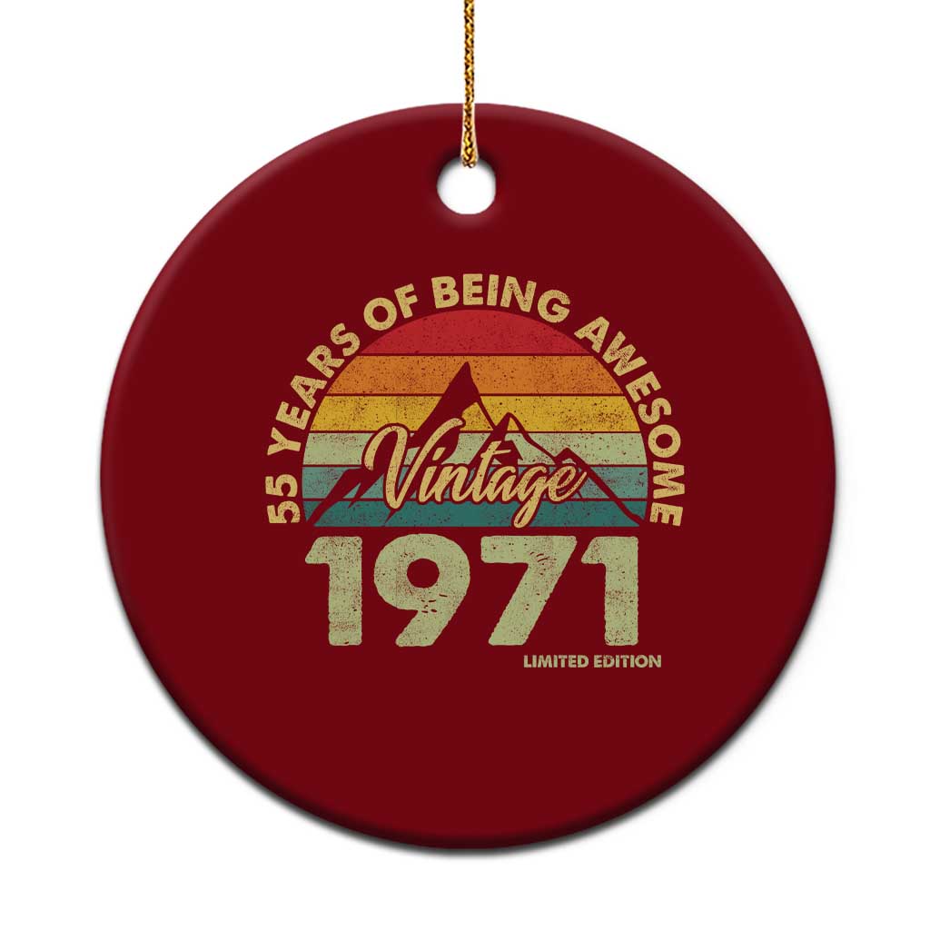 55th Birthday Ceramic Ornament Vintage 1971 Limited Edition 55 Year Old Gift