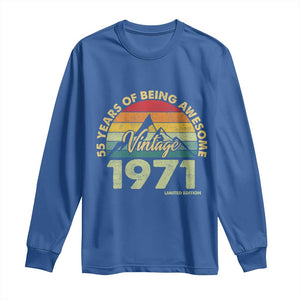 55th Birthday Long Sleeve Shirt Vintage 1971 Limited Edition 55 Year Old Gift