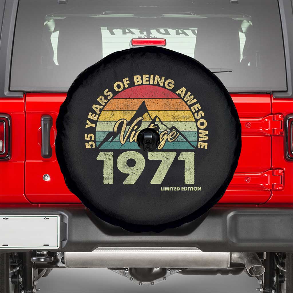 55th Birthday Spare Tire Cover Vintage 1971 Limited Edition 55 Year Old Gift