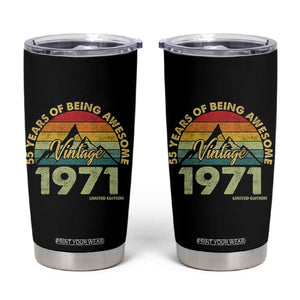 55th Birthday Tumbler Cup Vintage 1971 Limited Edition 55 Year Old Gift