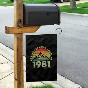45th Birthday Garden Flag Vintage 1981 Limited Edition 45 Year Old Gift