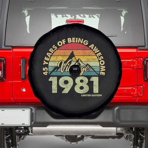 45th Birthday Spare Tire Cover Vintage 1981 Limited Edition 45 Year Old Gift