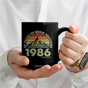 40th Birthday Coffee Mug Vintage 1986 Limited Edition 40 Year Old Gift