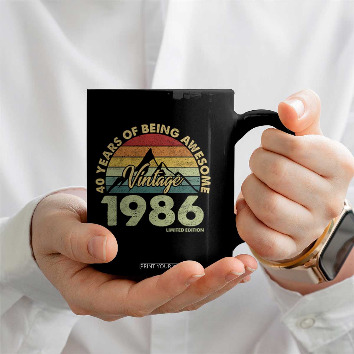 40th Birthday Coffee Mug Vintage 1986 Limited Edition 40 Year Old Gift