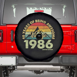 40th Birthday Spare Tire Cover Vintage 1986 Limited Edition 40 Year Old Gift