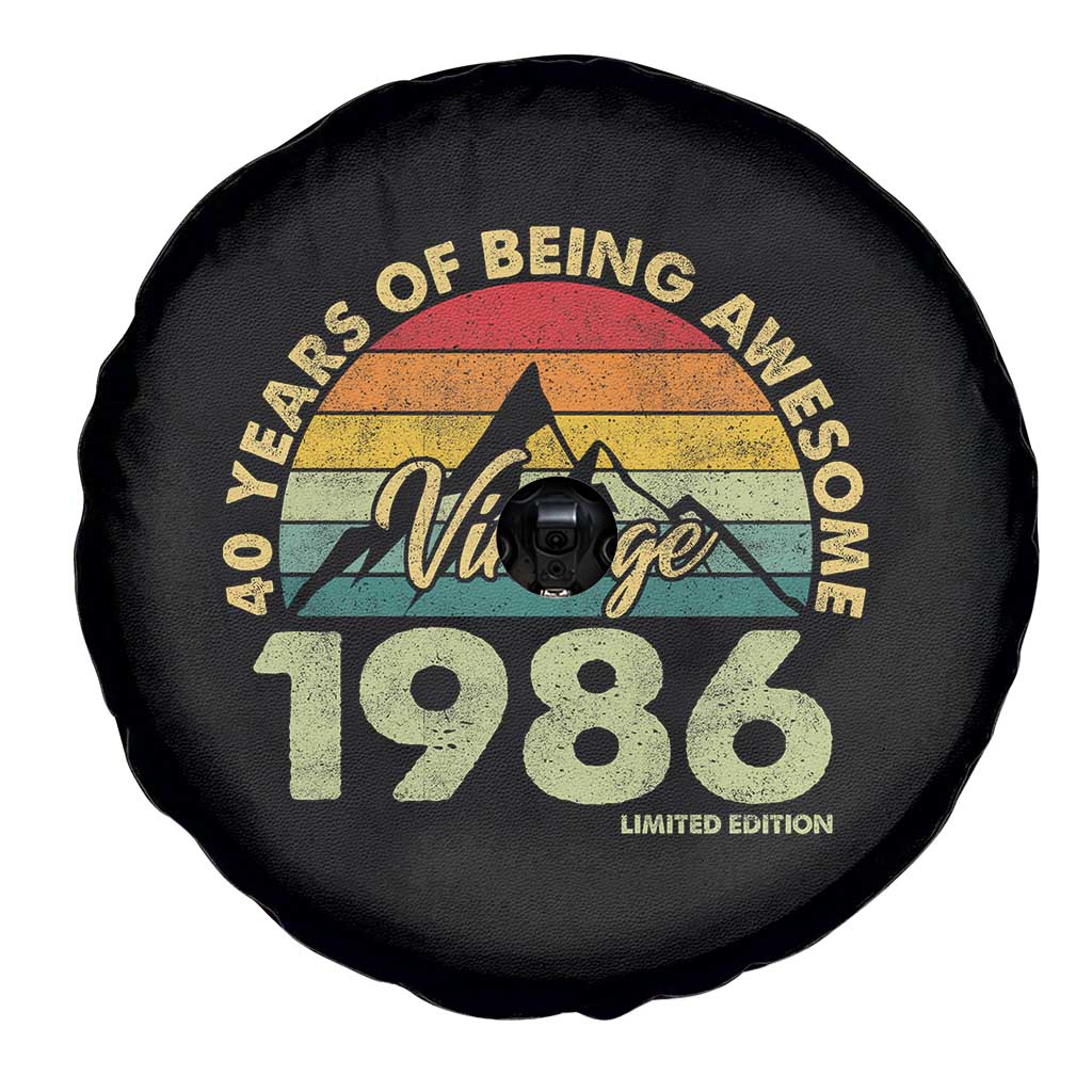 40th Birthday Spare Tire Cover Vintage 1986 Limited Edition 40 Year Old Gift