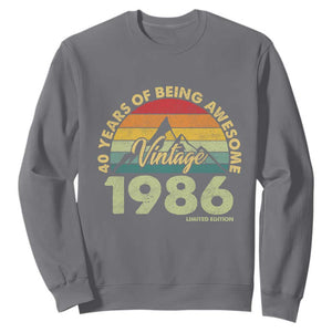 40th Birthday Sweatshirt Vintage 1986 Limited Edition 40 Year Old Gift
