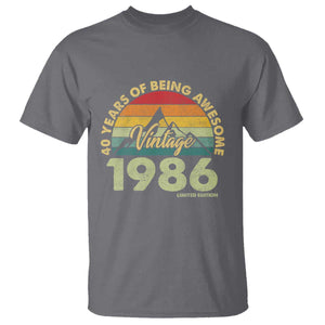 40th Birthday T Shirt Vintage 1986 Limited Edition 40 Year Old Gift