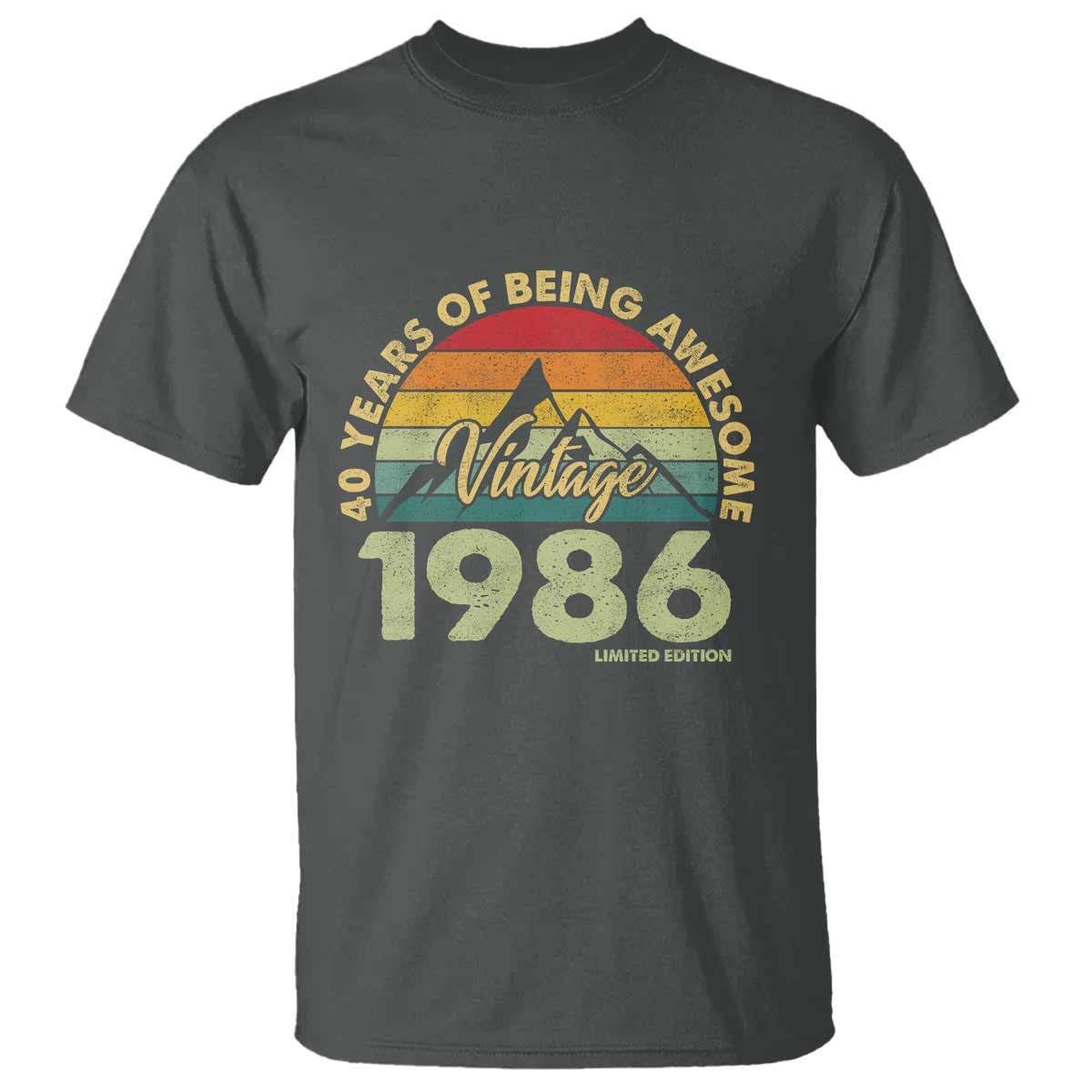 40th Birthday T Shirt Vintage 1986 Limited Edition 40 Year Old Gift