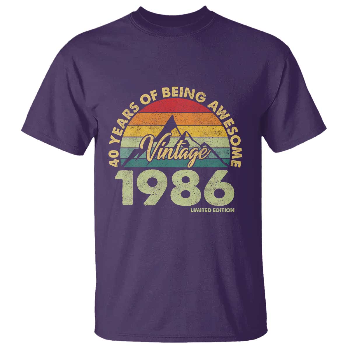 40th Birthday T Shirt Vintage 1986 Limited Edition 40 Year Old Gift