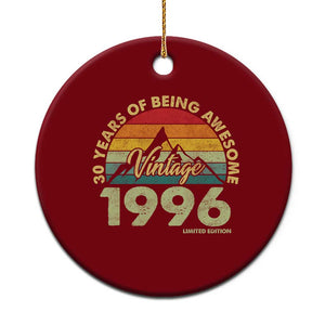 30th Birthday Ceramic Ornament Vintage 1996 Limited Edition 30 Year Old Gift