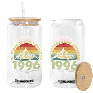 30th Birthday Glass Can Vintage 1996 Limited Edition 30 Year Old Gift