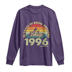 30th Birthday Long Sleeve Shirt Vintage 1996 Limited Edition 30 Year Old Gift