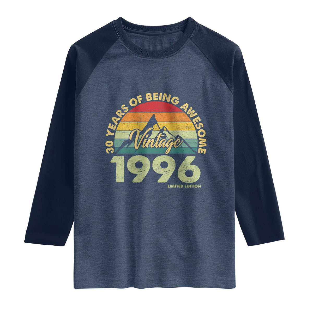 30th Birthday Raglan Shirt Vintage 1996 Limited Edition 30 Year Old Gift