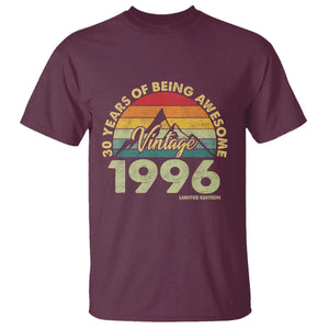 30th Birthday T Shirt Vintage 1996 Limited Edition 30 Year Old Gift