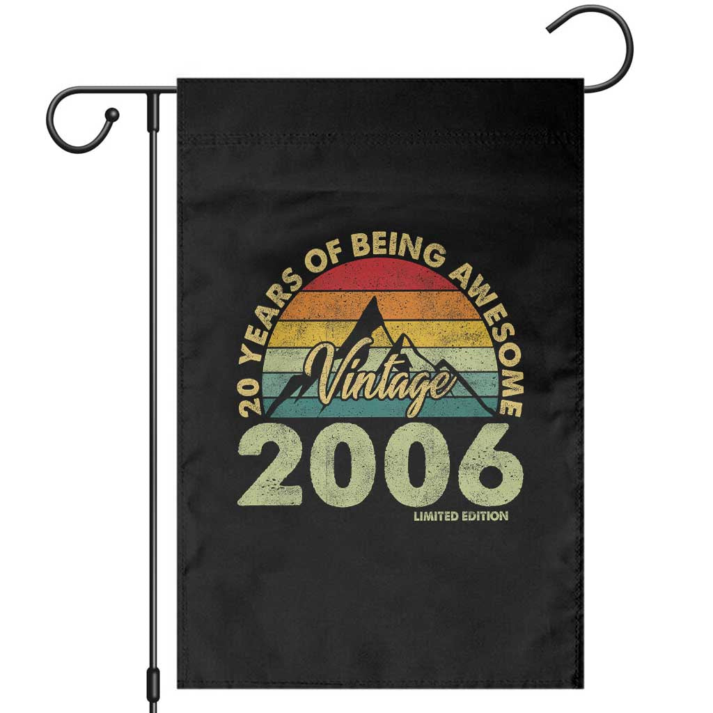 20th Birthday Garden Flag Vintage 2006 Limited Edition 20 Year Old Gift TS10 Black Print Your Wear