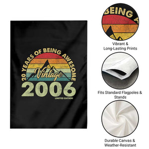 20th Birthday Garden Flag Vintage 2006 Limited Edition 20 Year Old Gift