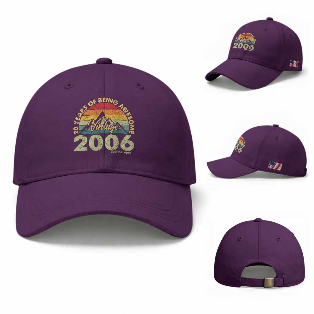 20th Birthday Baseball Cap Vintage 2006 Limited Edition 20 Year Old Gift