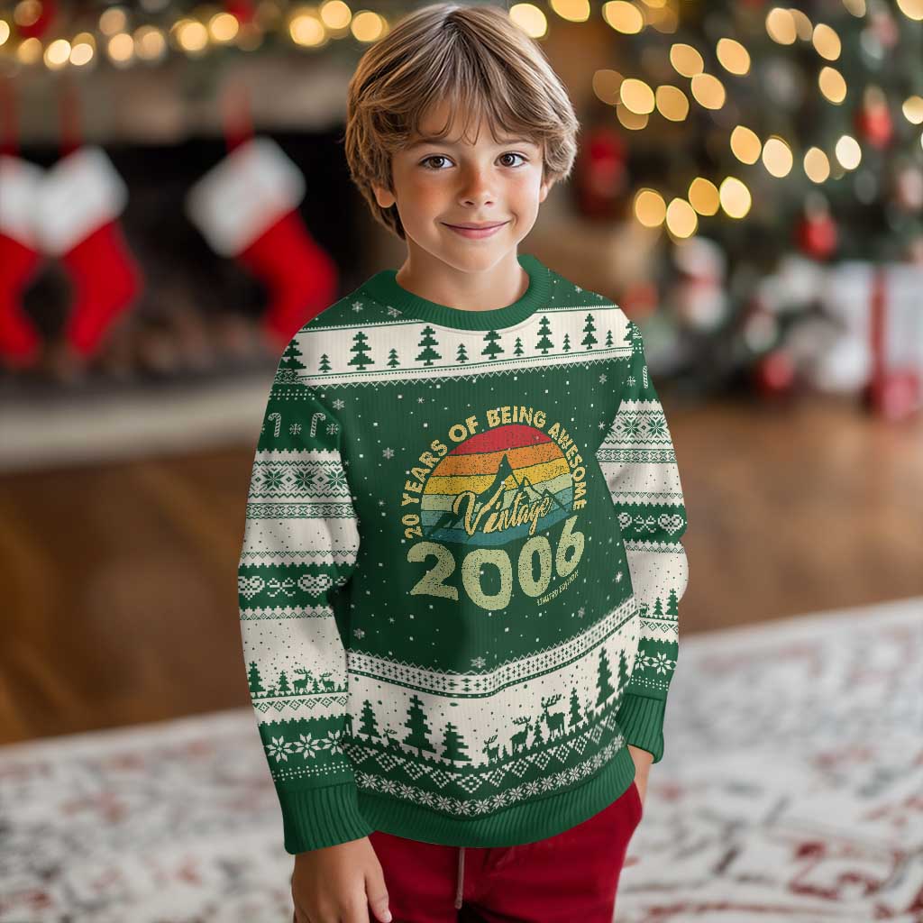 20th Birthday Ugly Christmas Sweater Vintage 2006 Limited Edition 20 Year Old Gift