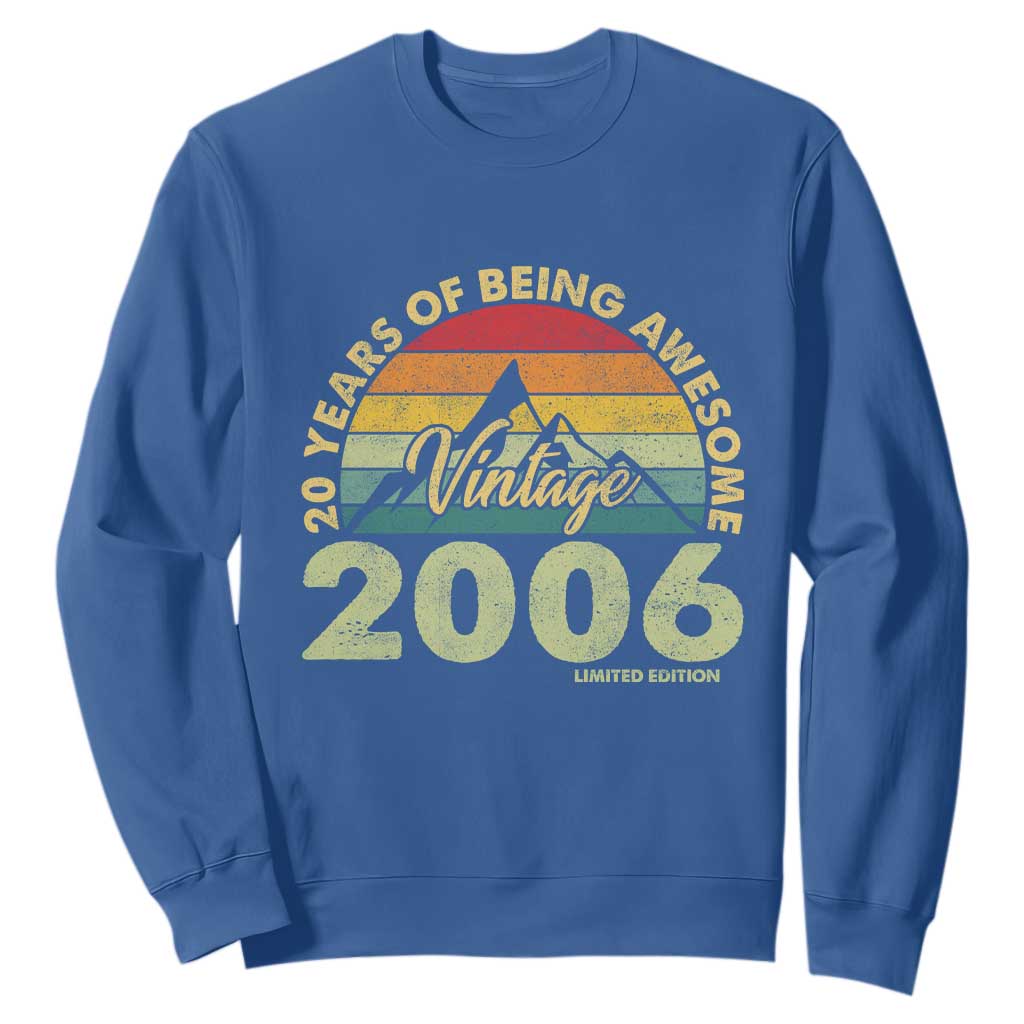 20th Birthday Sweatshirt Vintage 2006 Limited Edition 20 Year Old Gift