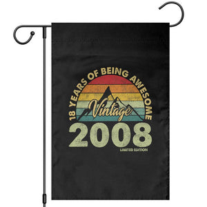18th Birthday Garden Flag Vintage 2008 Limited Edition 18 Year Old Gift
