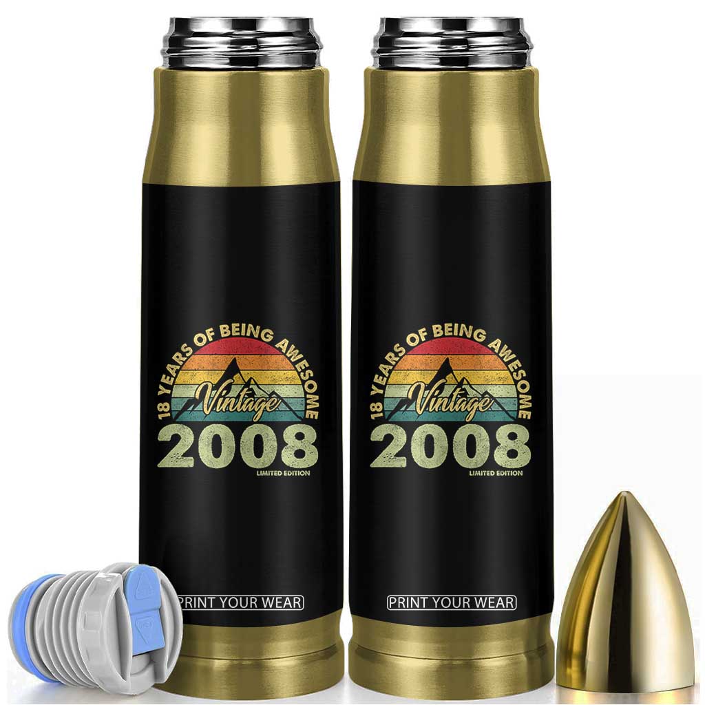 18th Birthday Bullet Tumbler Vintage 2008 Limited Edition 18 Year Old Gift