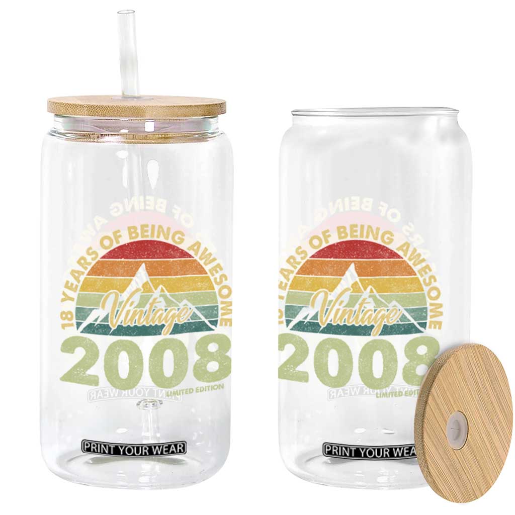 18th Birthday Glass Can Vintage 2008 Limited Edition 18 Year Old Gift