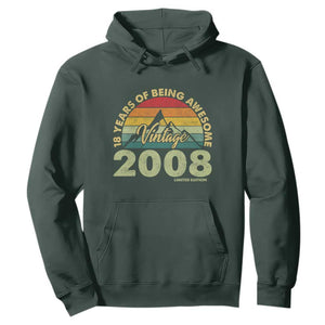 18th Birthday Hoodie Vintage 2008 Limited Edition 18 Year Old Gift